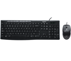 Bộ bàn phím chuột Logitech MK200 (USB, Có dây)