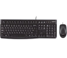 Bộ bàn phím chuột Logitech MK120 (USB, Có dây)