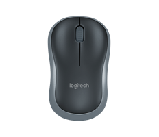 Chuột không dây Logitech Quang M185 (Đen viền xám)