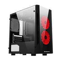 Case XIGMATEK SCORPIO II 2F (EN43415) - M-ATX, 2 SIDE TEMPERED GLASS, 2 FAN XIGMATEK X9